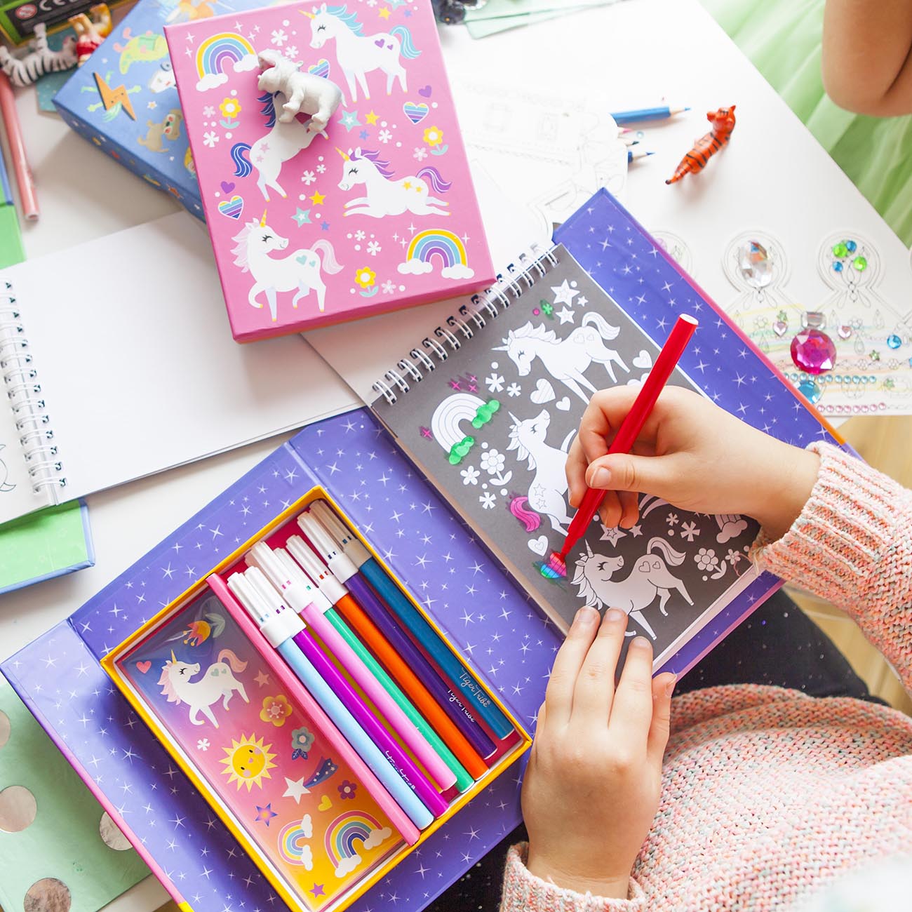 Tiger Tribes - Colouring Set - Things4Kidz