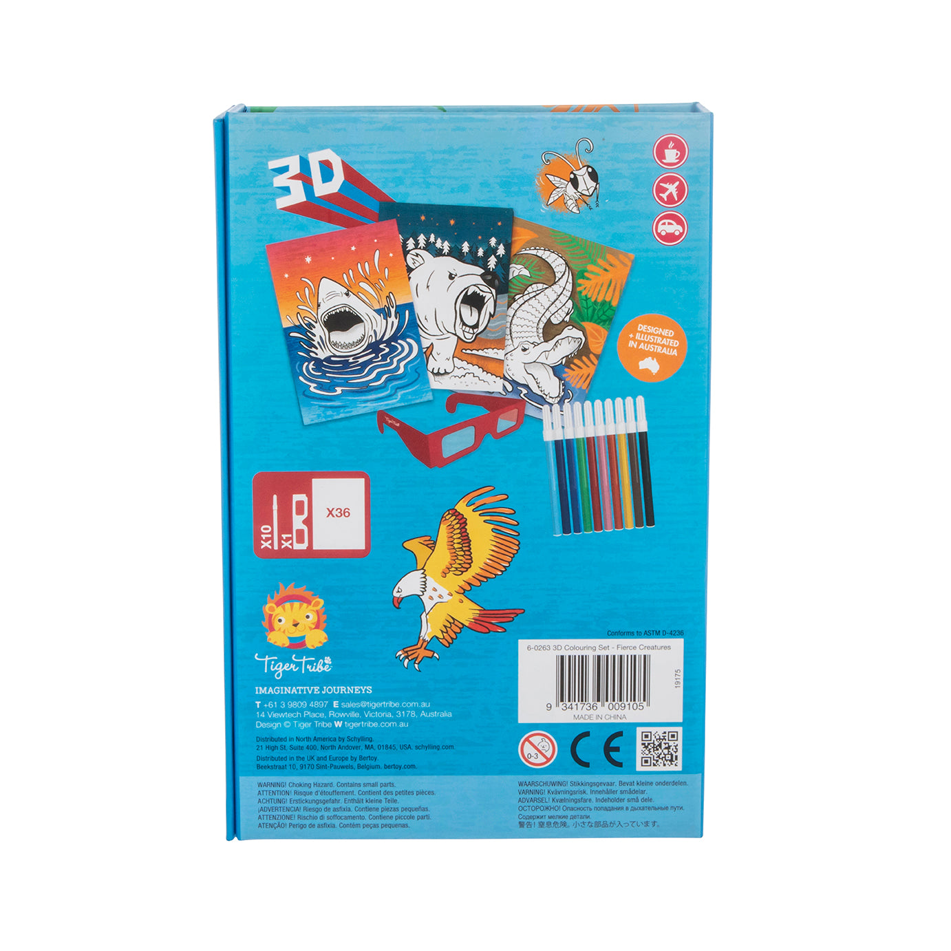 Tiger Tribes - 3D Colouring Set - Things4Kidz