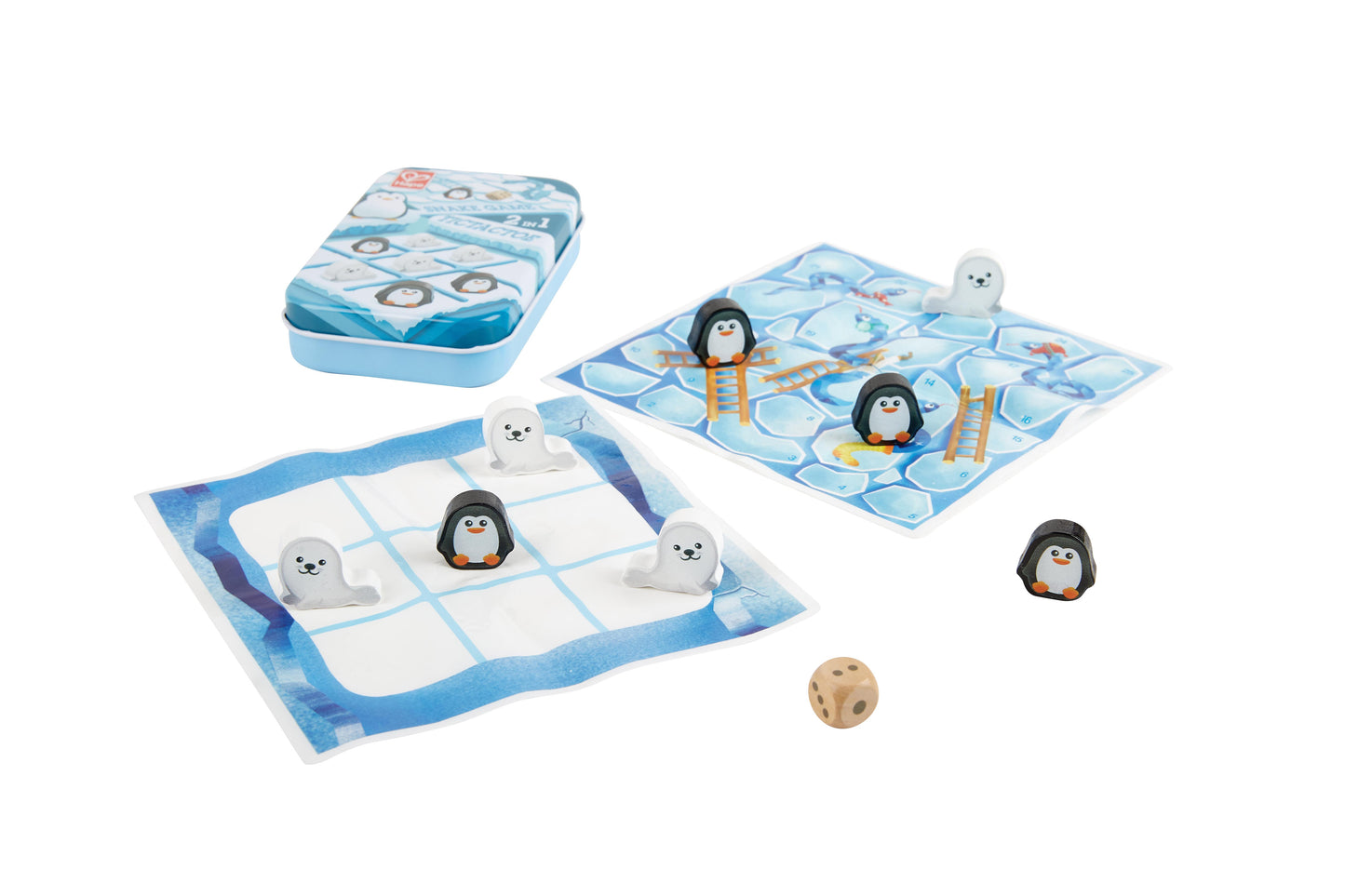 Hape - 2in1 Tic Tac Toe and Snakes and Ladders - Things4Kidz