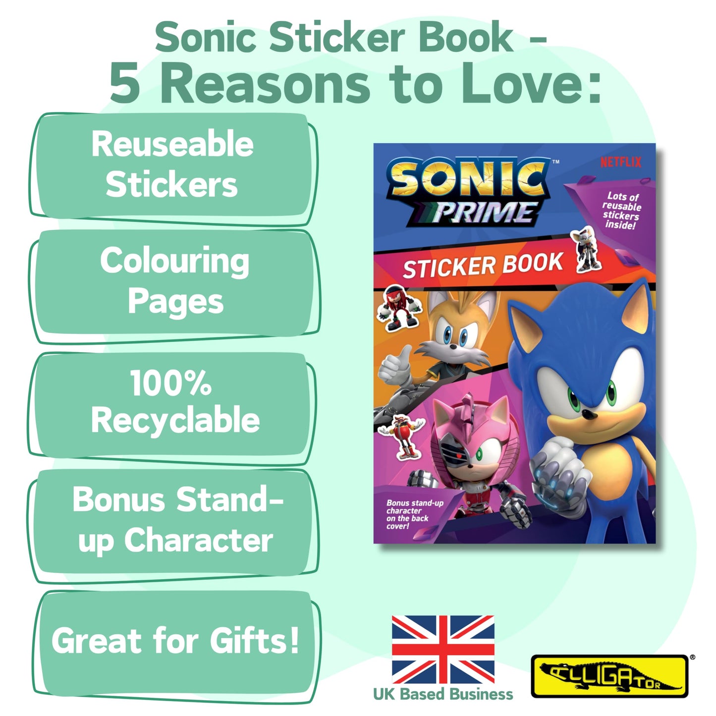 Sonic Prime Sticker Book - Things4Kidz