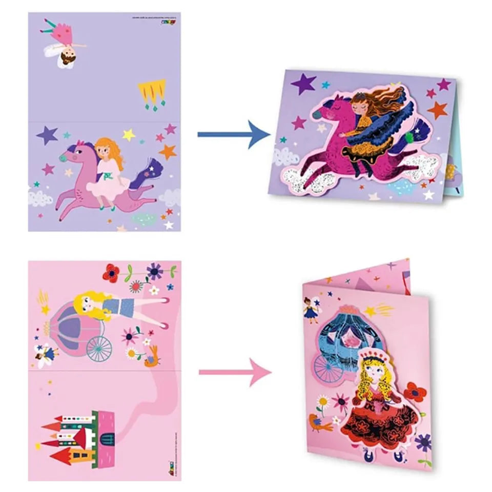 Avenir - Scratch Greeting Cards Set Girls - Things4Kidz