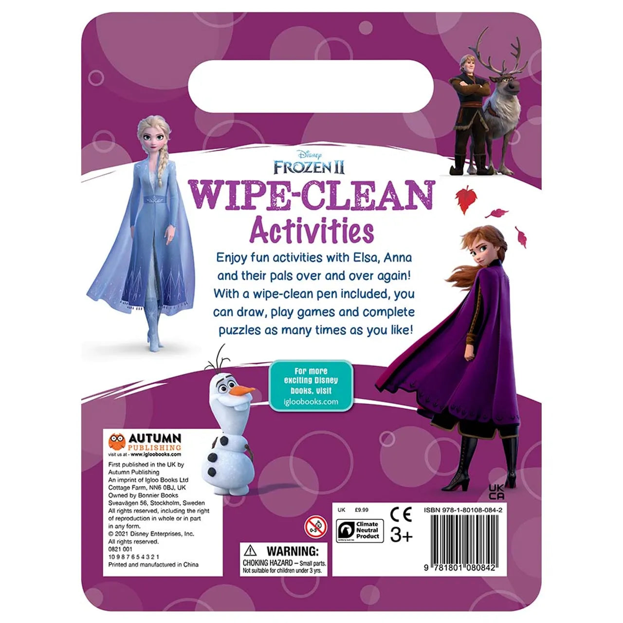 Disney Frozen 2: Wipe-Clean Activity Book - Things4Kidz