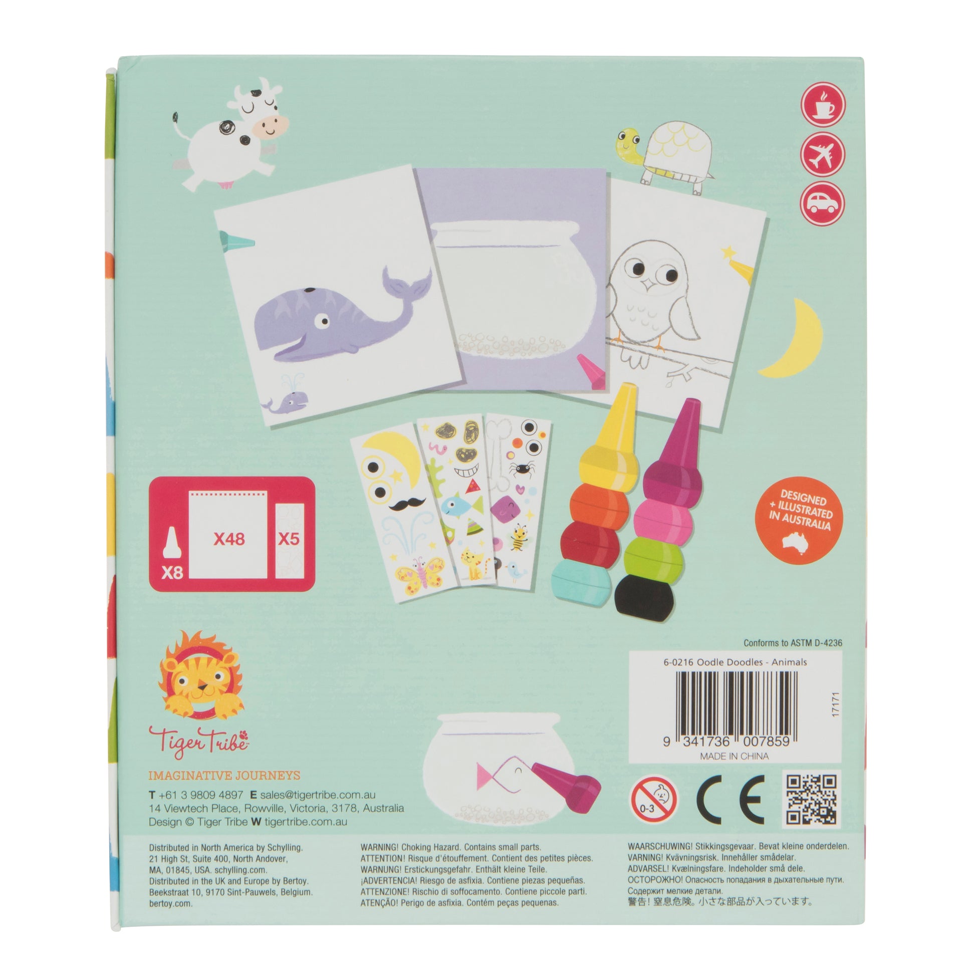 Tiger Tribes - Oodle Doodle Crayon Set - Things4Kidz