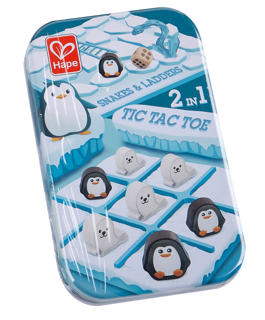 Hape - 2in1 Tic Tac Toe and Snakes and Ladders - Things4Kidz